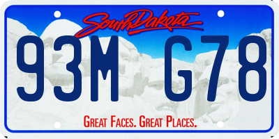 SD license plate 93MG78