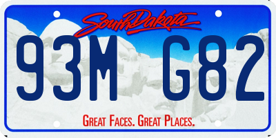 SD license plate 93MG82