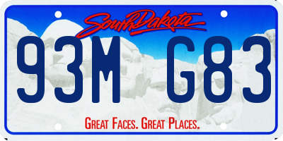 SD license plate 93MG83