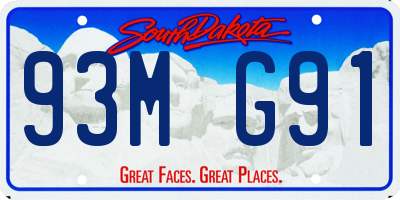 SD license plate 93MG91