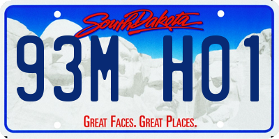 SD license plate 93MH01