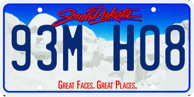 SD license plate 93MH08