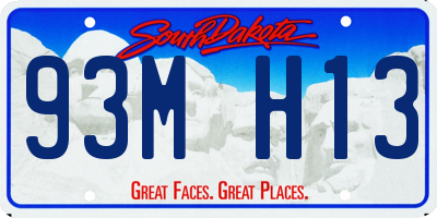 SD license plate 93MH13