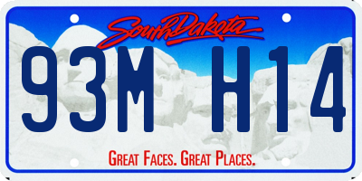 SD license plate 93MH14