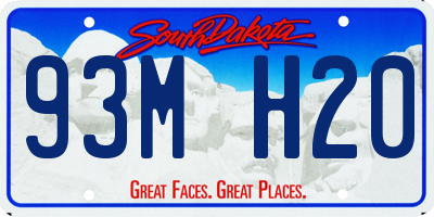 SD license plate 93MH20