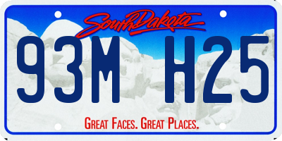 SD license plate 93MH25