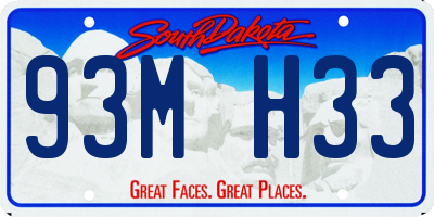 SD license plate 93MH33