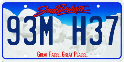 SD license plate 93MH37