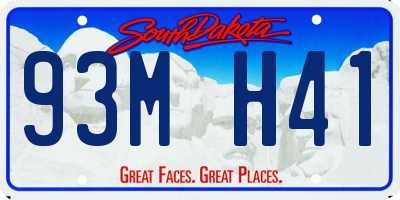 SD license plate 93MH41