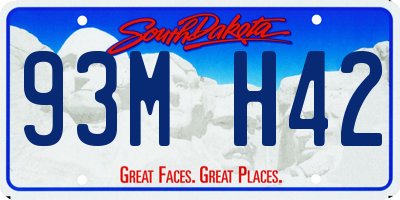 SD license plate 93MH42