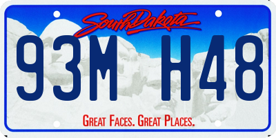 SD license plate 93MH48