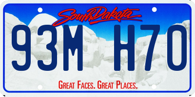 SD license plate 93MH70