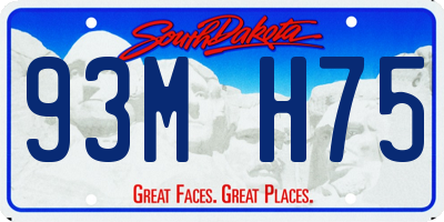 SD license plate 93MH75