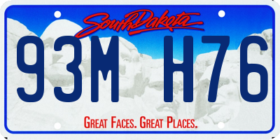 SD license plate 93MH76