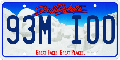 SD license plate 93MI00