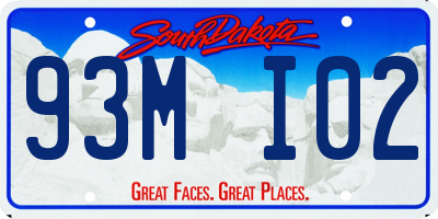 SD license plate 93MI02