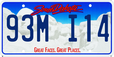 SD license plate 93MI14