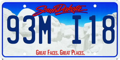SD license plate 93MI18