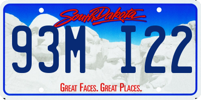 SD license plate 93MI22