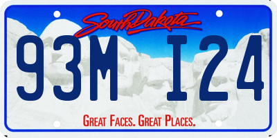 SD license plate 93MI24