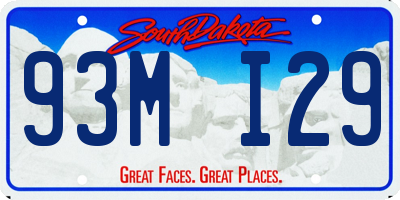 SD license plate 93MI29