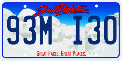 SD license plate 93MI30