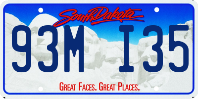 SD license plate 93MI35