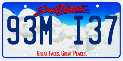 SD license plate 93MI37