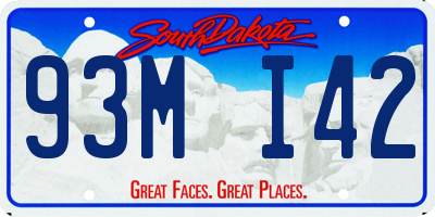 SD license plate 93MI42