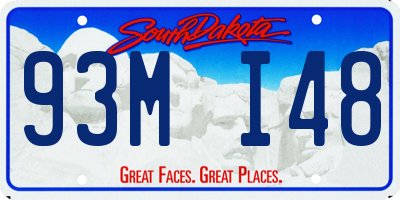 SD license plate 93MI48
