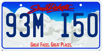 SD license plate 93MI50