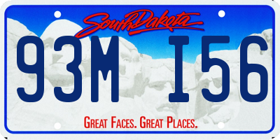 SD license plate 93MI56