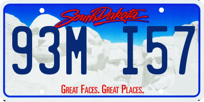SD license plate 93MI57