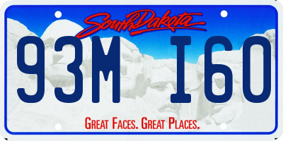 SD license plate 93MI60