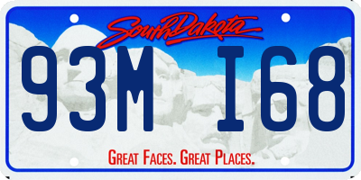 SD license plate 93MI68