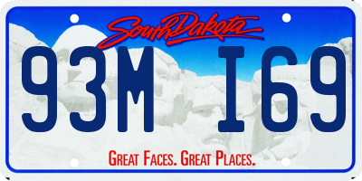 SD license plate 93MI69