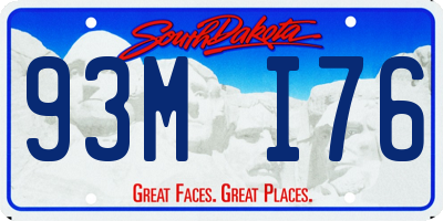 SD license plate 93MI76