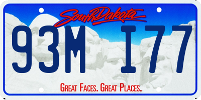 SD license plate 93MI77