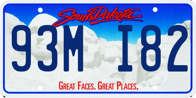 SD license plate 93MI82