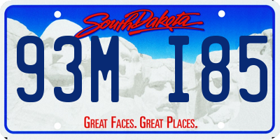 SD license plate 93MI85