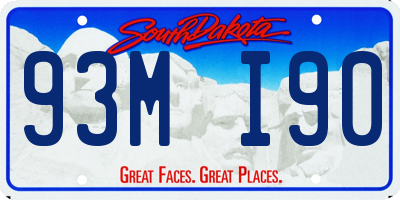 SD license plate 93MI90