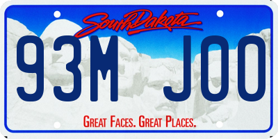 SD license plate 93MJ00