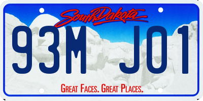 SD license plate 93MJ01