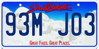 SD license plate 93MJ03