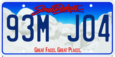 SD license plate 93MJ04