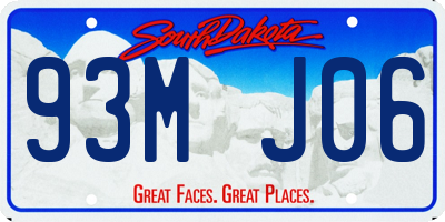 SD license plate 93MJ06