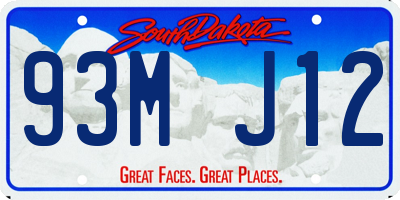 SD license plate 93MJ12
