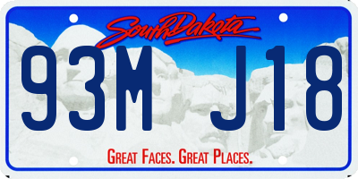 SD license plate 93MJ18