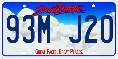 SD license plate 93MJ20