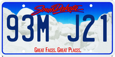 SD license plate 93MJ21